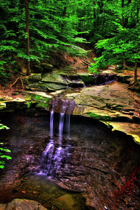Ohio Poster featuring the photograph Blue Hen Falls by Roger Passman