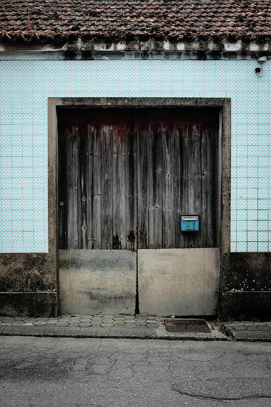 Mailbox Poster featuring the photograph Blue Mailbox by Marco Oliveira