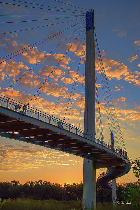 Bridge Poster featuring the photograph Bob Kerry Bridge at Sunrise by Tim Kathka