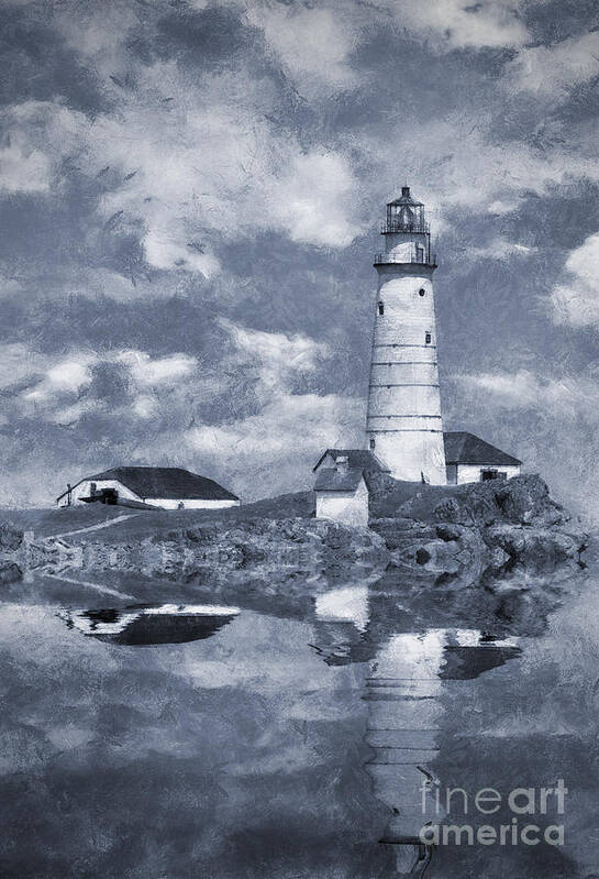 Boston Poster featuring the photograph Boston Light by Ian Mitchell