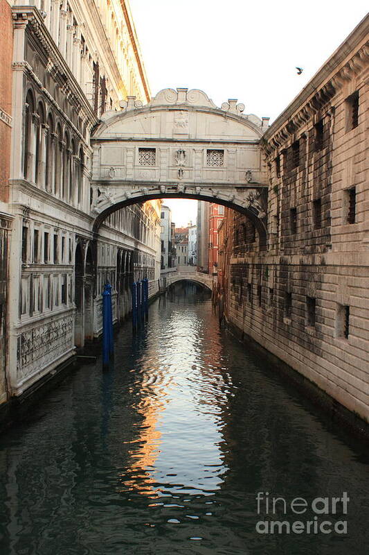 Venice Poster featuring the photograph Bridge of Sighs in Venice in Morning Light by Michael Henderson