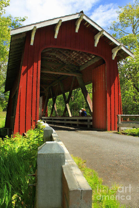 Covered Bridge Poster featuring the photograph Brookwood Covered Bridge by James Eddy
