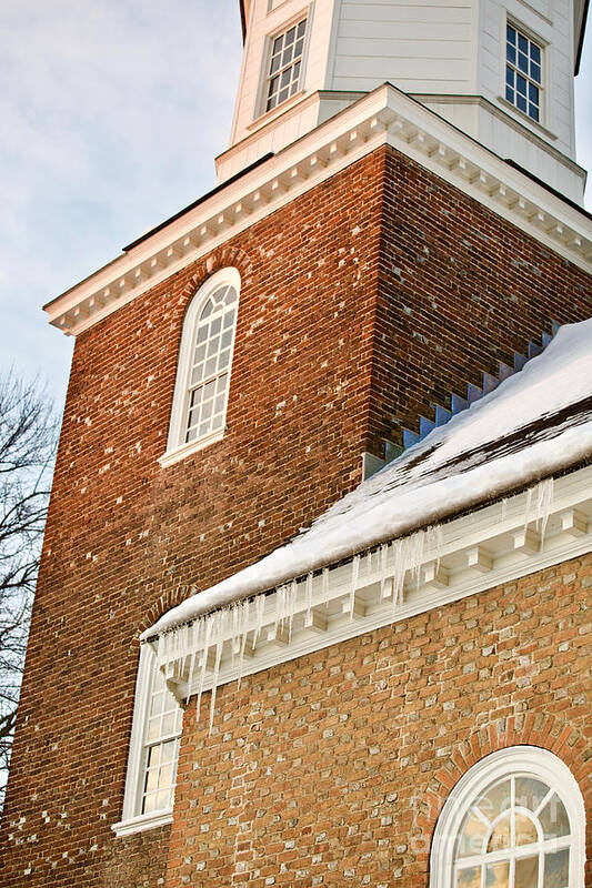 Colonial Williamsburg Poster featuring the photograph Bruton Parish Church in January by Lara Morrison