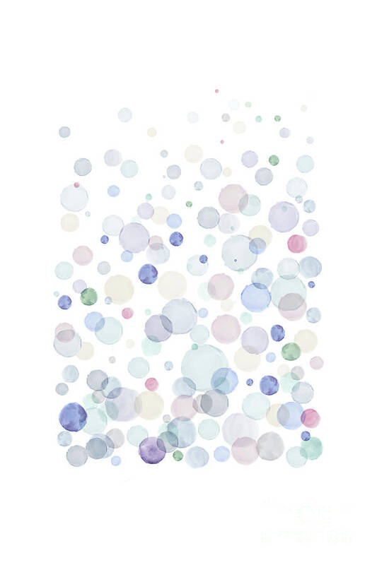 Bubbles Poster featuring the painting BUBBLES - Abstract watercolor . by Aga and Artur Szafranscy