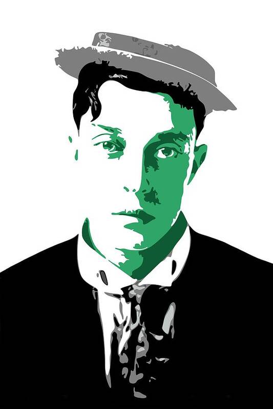 Buster Keaton Poster featuring the digital art Buster Keaton by DB Artist