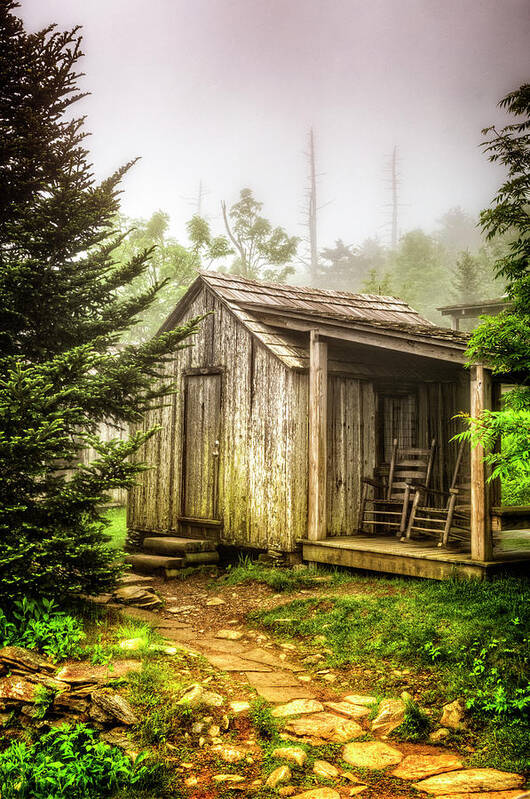 Appalachia Poster featuring the photograph Cabin Nestled in the Forest by Debra and Dave Vanderlaan