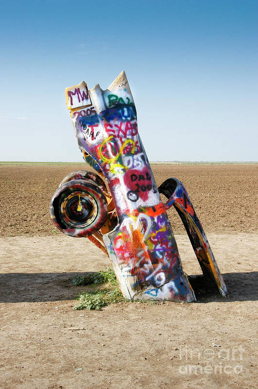 Cadillac Ranch Poster featuring the photograph Cadillac Ranch, West Texas by Greg Kopriva