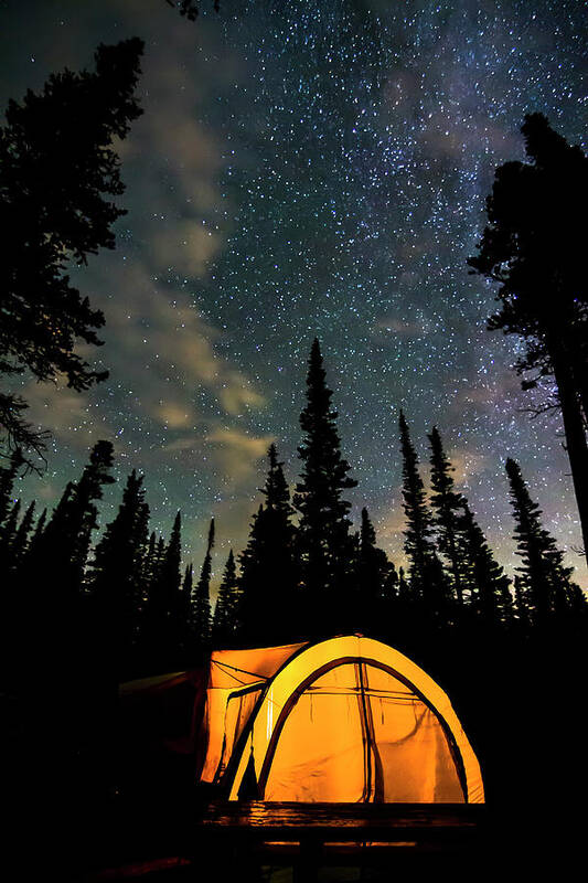 Stars Poster featuring the photograph Camping Hideaway by James BO Insogna