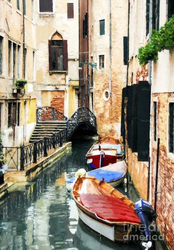 Canals Of Venice Poster featuring the photograph Canals Of Venice # 2 by Mel Steinhauer
