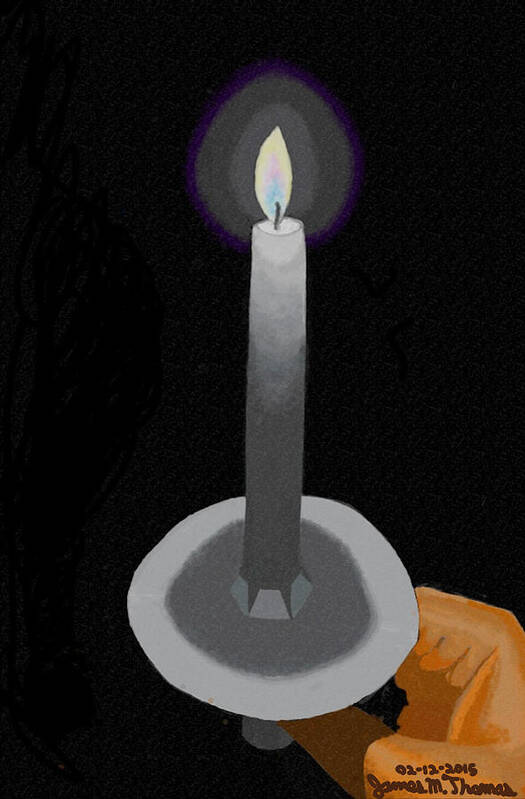 Candlelight Service Poster featuring the digital art Candlelight Service by James M Thomas