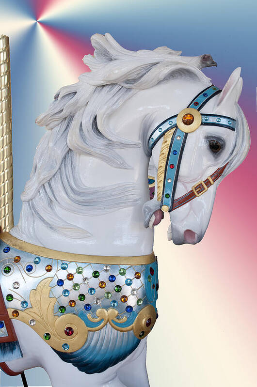 Carrousel Poster featuring the photograph Carrousel Pony 1 by Ted Lang