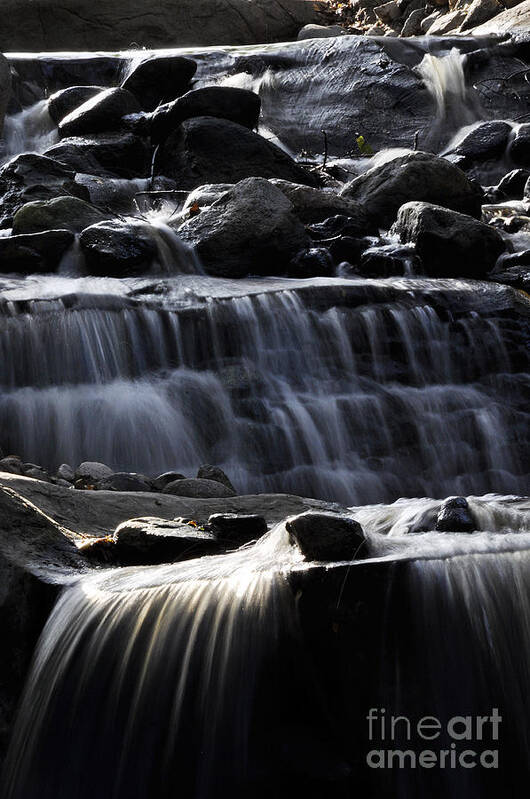 Clay Poster featuring the photograph Cascading Falls by Clayton Bruster