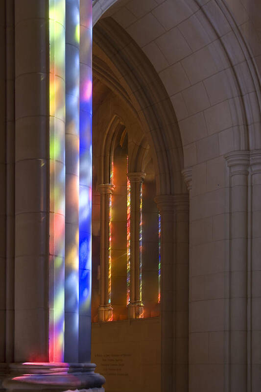 Cathedral Poster featuring the photograph Cathedral Window Light by Frances Miller