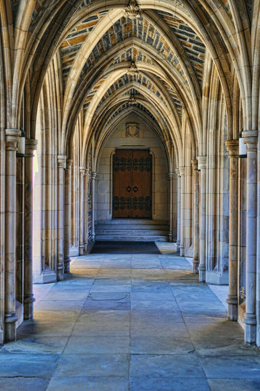 Wright Fine Art Poster featuring the photograph Chapel Arches by Paulette B Wright