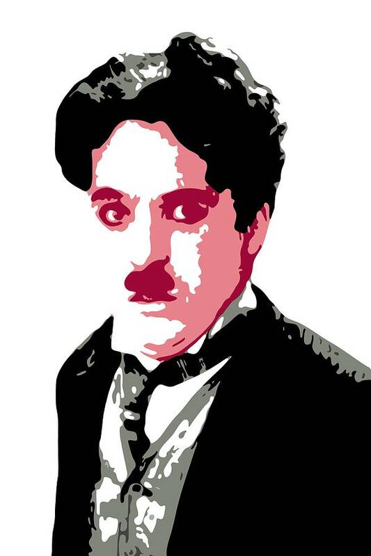 Charlie Chaplin Poster featuring the digital art Charlie Chaplin by DB Artist