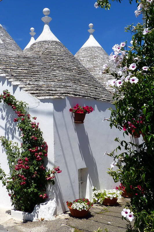 Alberobello Poster featuring the photograph Charming Trulli by Carla Parris