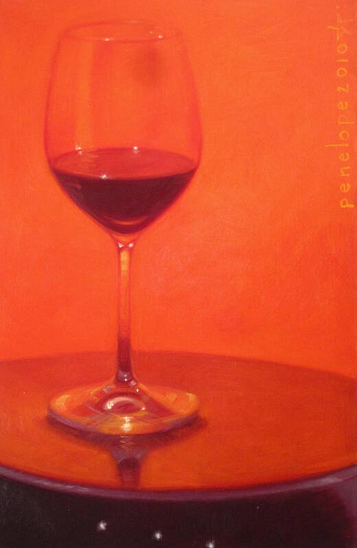 Wine Painting Poster featuring the painting Cherry Spice by Penelope Moore