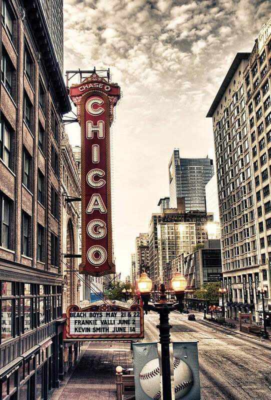 Chicago Poster featuring the photograph Chicago Theater by Tammy Wetzel
