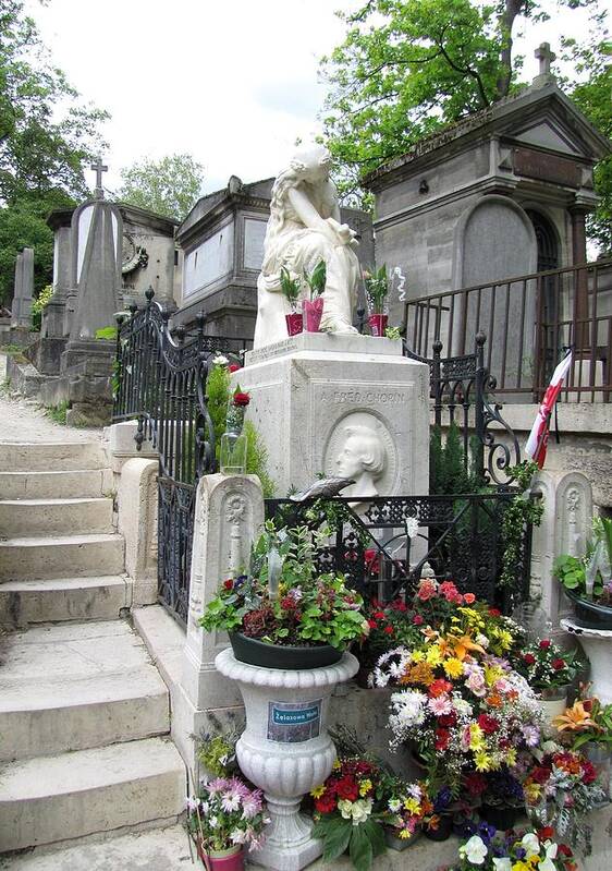 Grave Poster featuring the photograph Chopin Grave Paris by Keith Stokes
