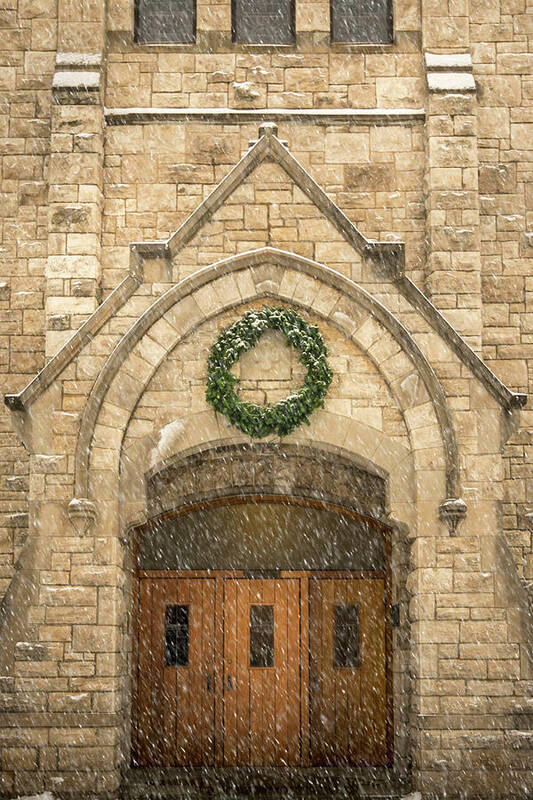 Christmas Poster featuring the photograph Christmas at Stone Chapel by Allin Sorenson
