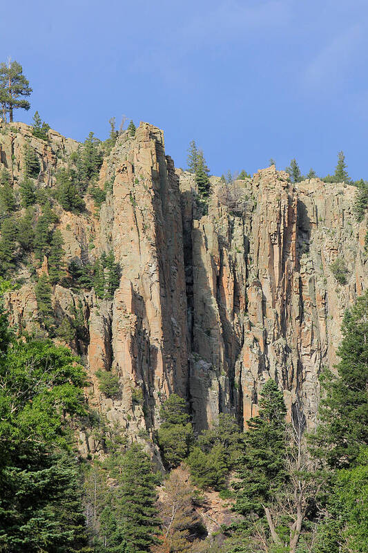 Cliffs Poster featuring the photograph 2D14258-Cimarron Palisades 6 by Ed Cooper Photography
