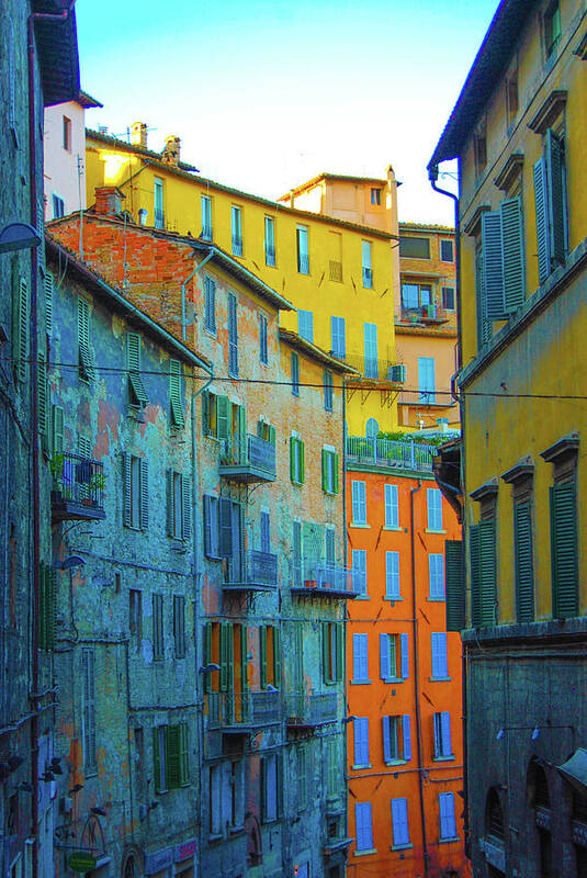 Italy Poster featuring the digital art Cinque Terre Colors by Susan Allen