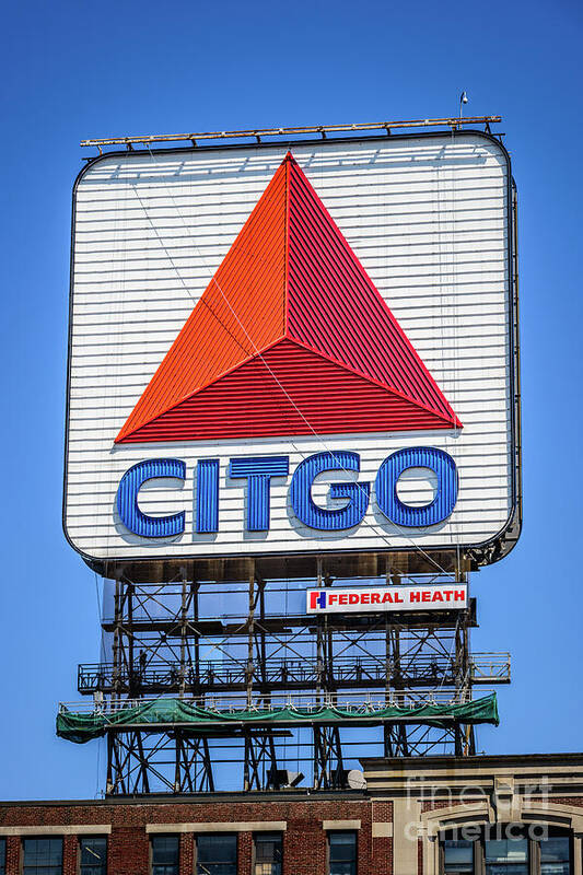 America Poster featuring the photograph Citgo Sign in Boston Massachusetts Photo by Paul Velgos