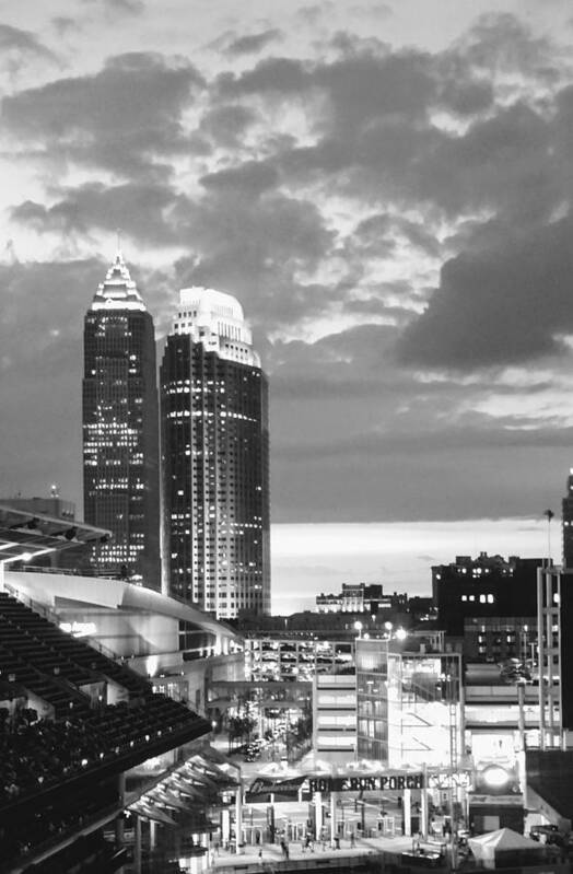  Poster featuring the photograph Cleveland From A Ballgame by Brad Nellis