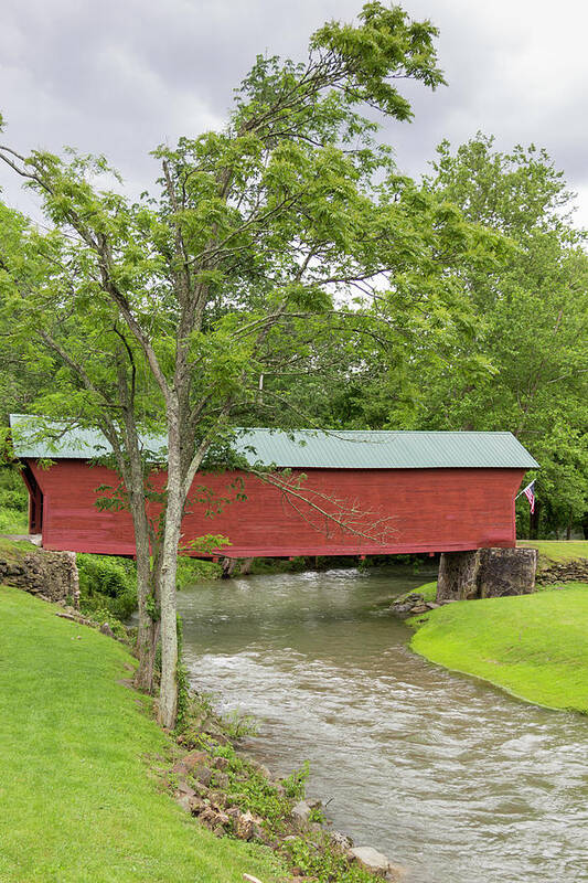 Giles County Poster featuring the photograph Clover Hollow Covered Bridge 03 by Teresa Mucha