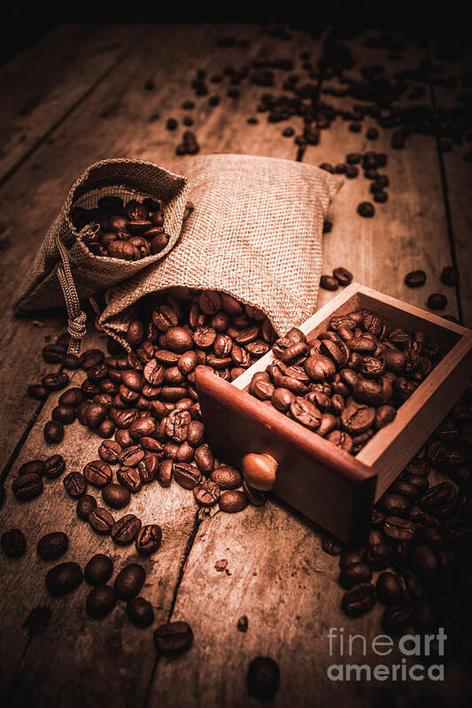 Art Poster featuring the photograph Coffee bean art by Jorgo Photography