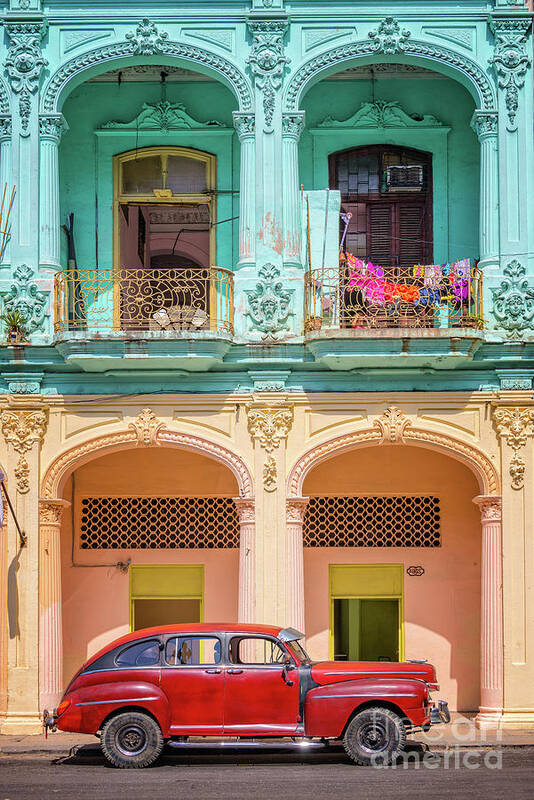 Cuba Poster featuring the photograph Colonial architecture in Cuba by Delphimages Photo Creations