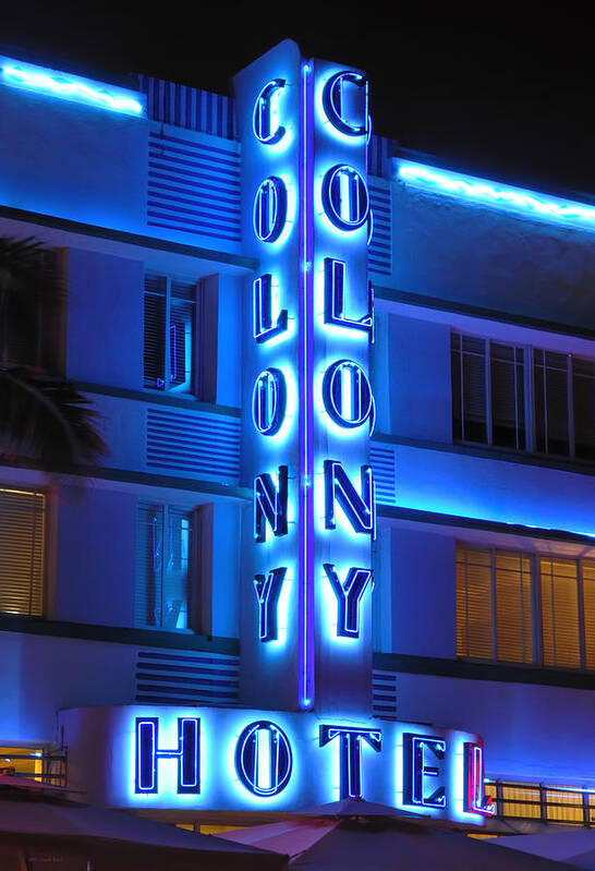 Colony Hotel Poster featuring the photograph Colony Hotel on Ocean Drive 2 by Frank Mari
