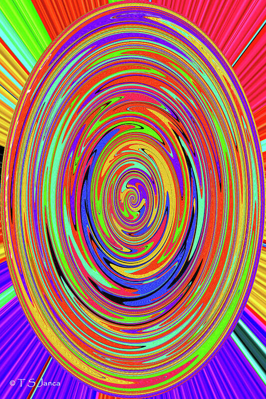 Color Drawing Abstract #7 Poster featuring the digital art Color Drawing Abstract #7 by Tom Janca