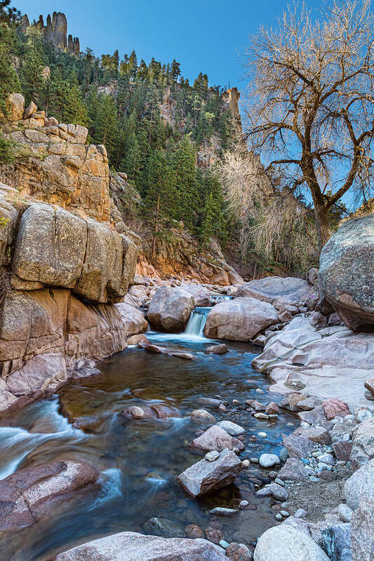 Waterfall Poster featuring the photograph Colorado South St Vrain Canyon by James BO Insogna