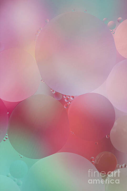 Abstract Poster featuring the photograph Colorful bubbles 2 by Elena Nosyreva