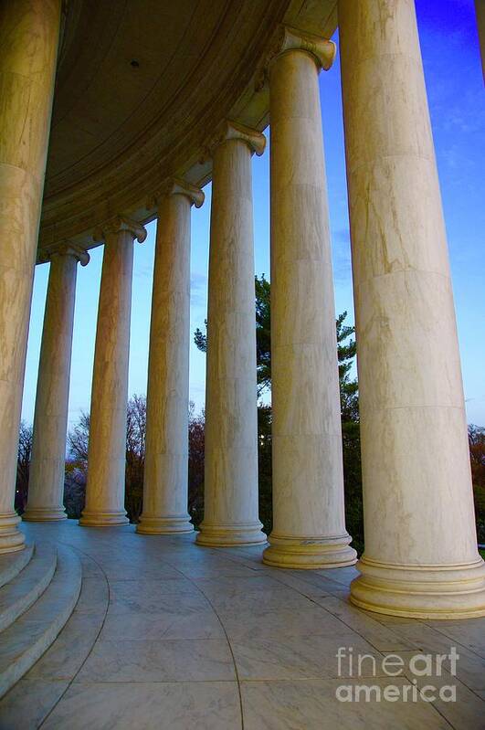 Jefferson Memorial Poster featuring the photograph Columns at Jefferson by Megan Cohen