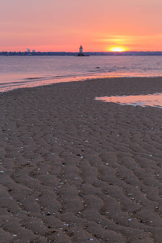 New England Poster featuring the photograph Conimicut Ripples Vertical by Bryan Bzdula