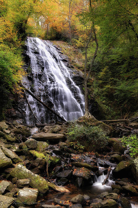 North Carolina Poster featuring the photograph Crabtree Falls #1 by C Renee Martin