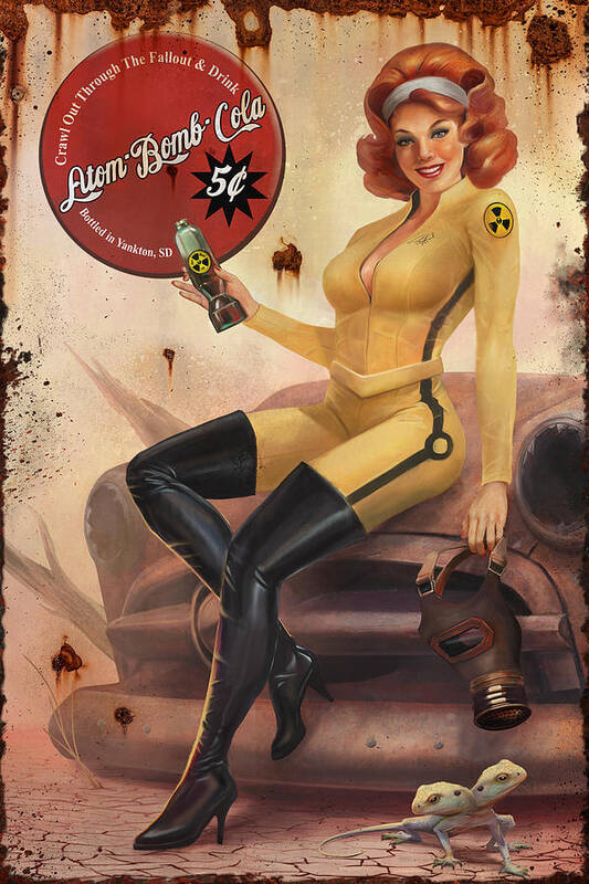 Vintage Poster featuring the digital art Crawl Out Through The Fallout by Steve Goad