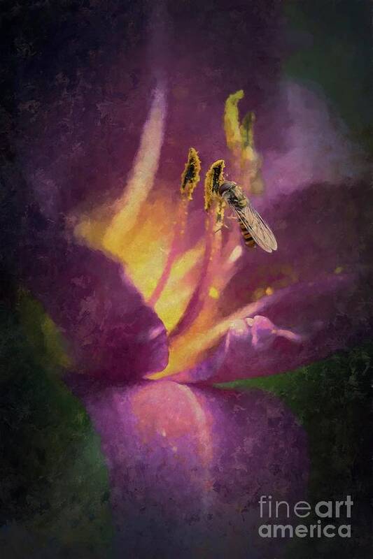 Daylily Poster featuring the photograph Daylily and Friend by Eva Lechner