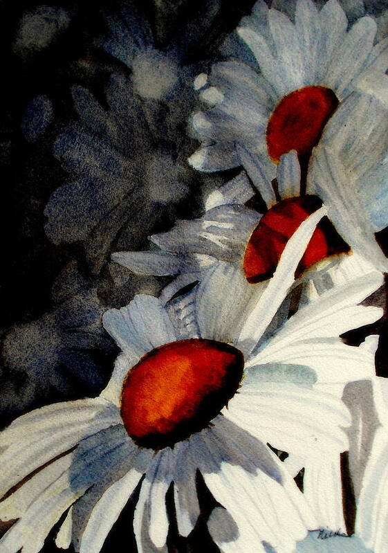 Daisy Poster featuring the painting Deep Shadows by Nicole Curreri