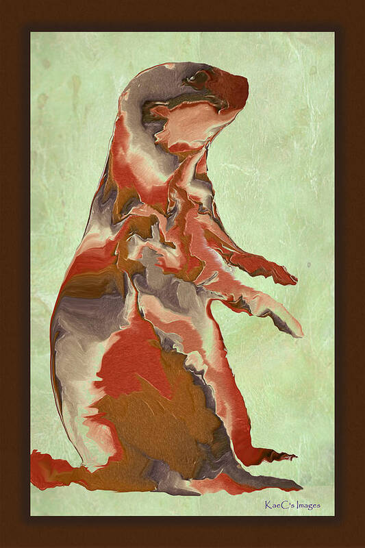 Prairie Dog Poster featuring the digital art Montana Prairie Dog by Kae Cheatham