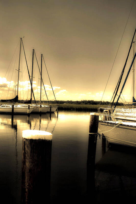 Mobile Al Poster featuring the photograph Dog River Marina by Gulf Island Photography and Images