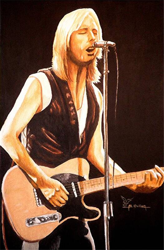 Tom Petty Poster featuring the painting Don't Do Me Like That by Al Molina
