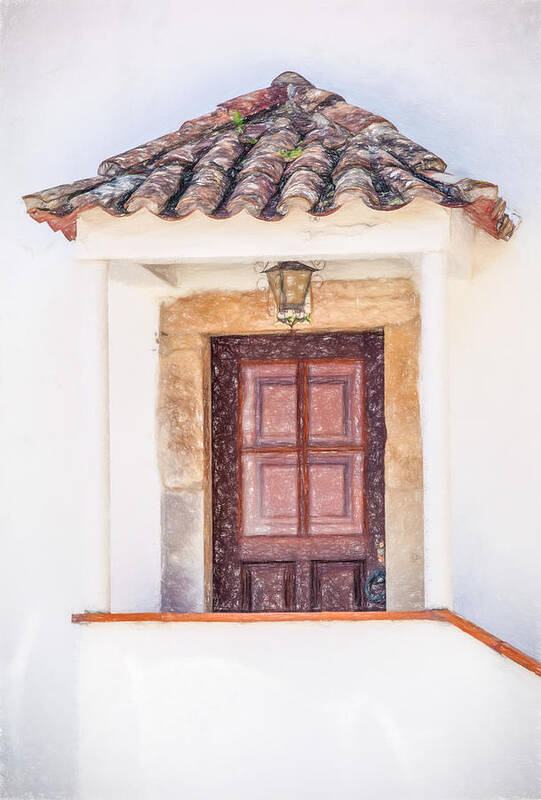 Aged Poster featuring the photograph Doorway of Portugal by David Letts
