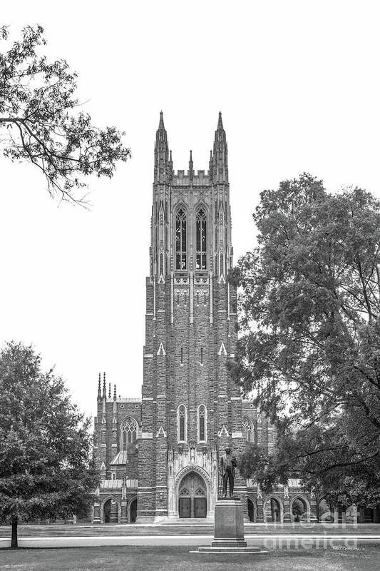 Duke University Poster featuring the photograph Duke University Chapel by University Icons