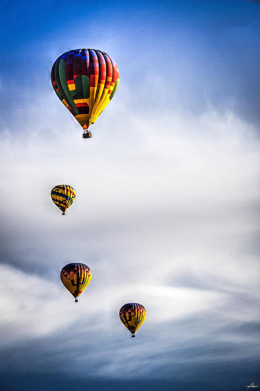 Hot Air Poster featuring the photograph Early Morning Flight by Phil And Karen Rispin