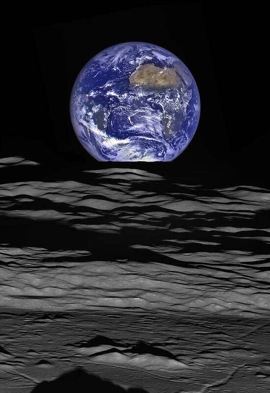 Earth Poster featuring the photograph Earthrise by Mark Kiver