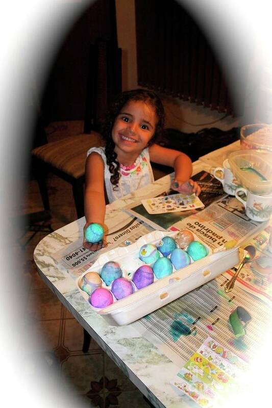 Easter Poster featuring the photograph Coloring Easter Eggs by Alice Terrill