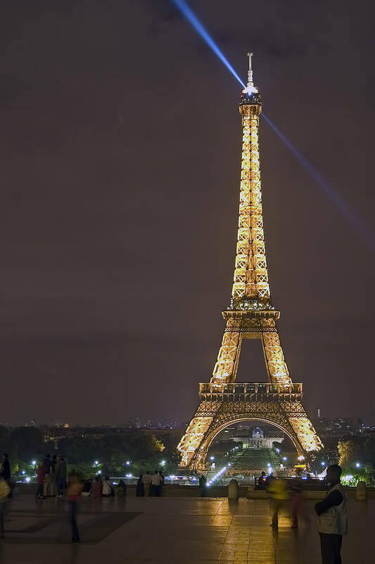 Eiffel Tower Poster featuring the photograph Eiffel Tower at Night by Mark Harrington